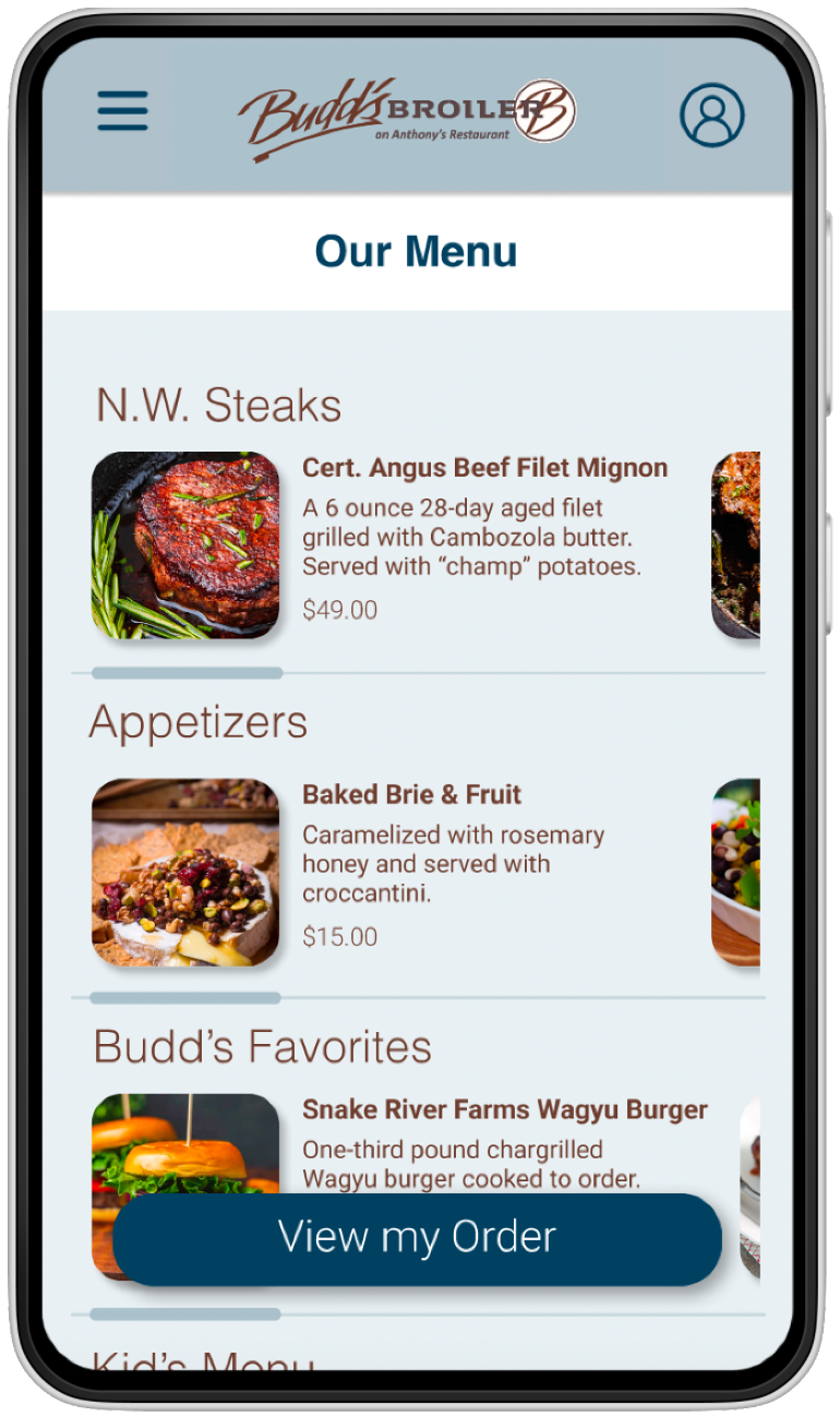 before usability study menu