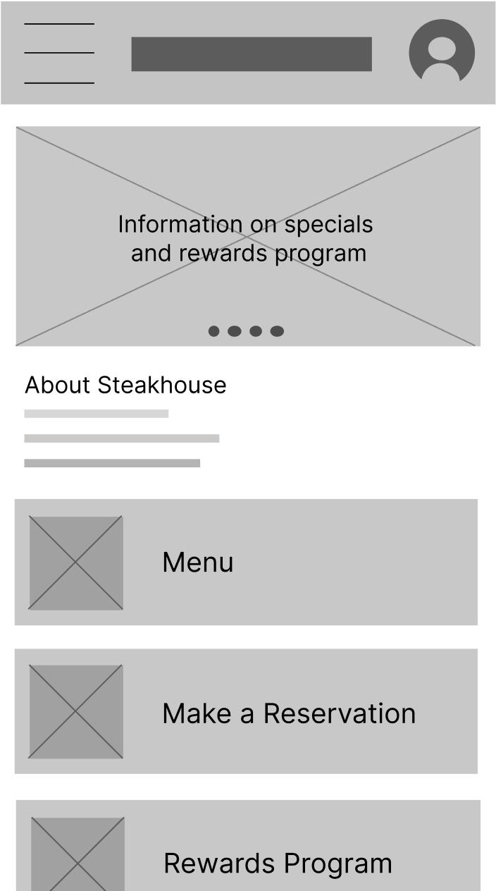 low fidelity wireframe one