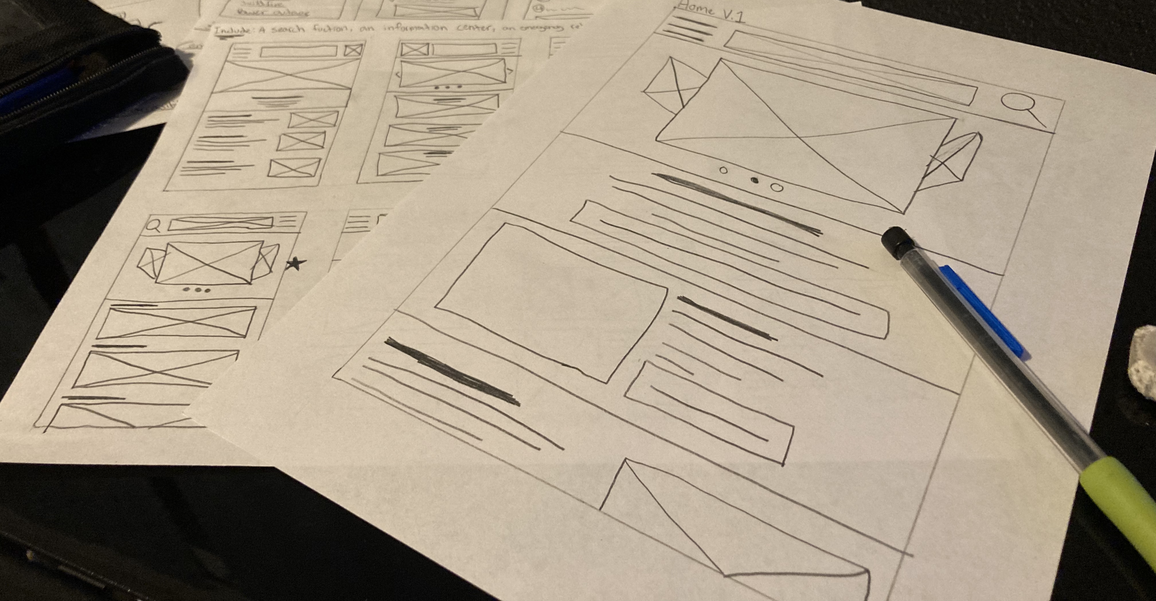 paper wireframes