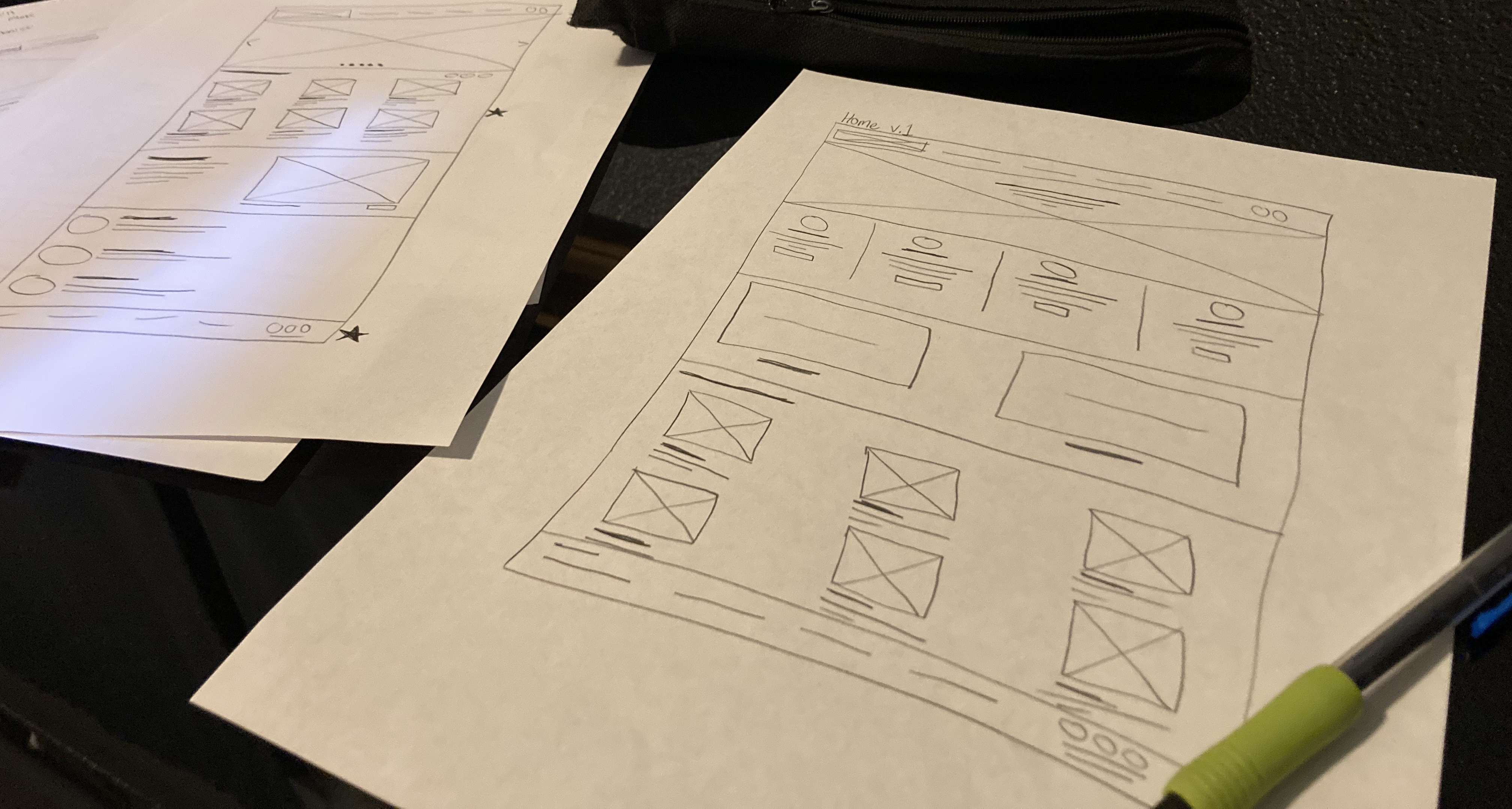 paper wireframes